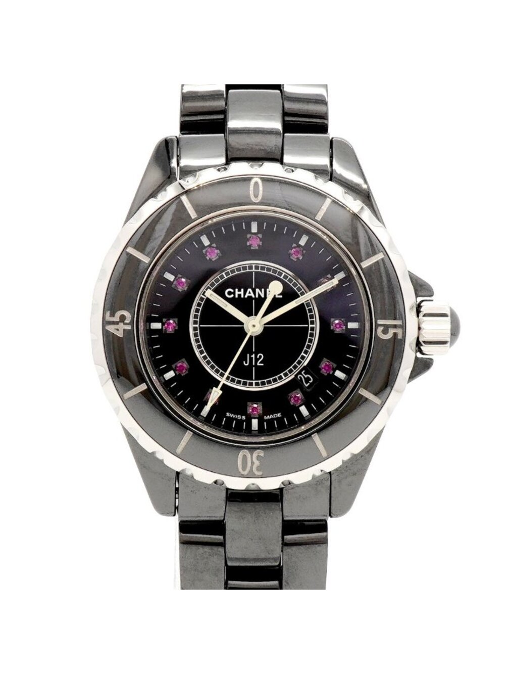 Chanel Ruby Black Dial Watch